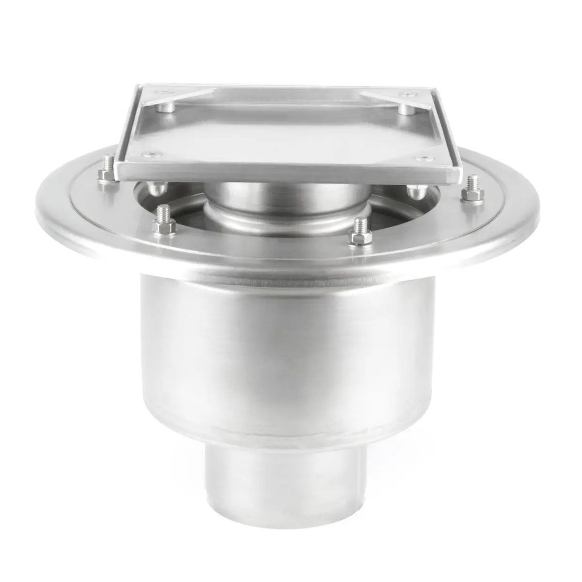 Câmara de inspeção de aço inoxidável de duas partes inferior com tampa para revestimento de azulejos