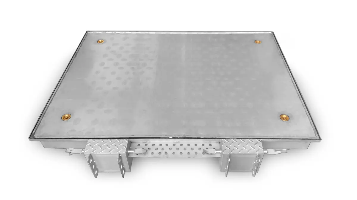 Tampa de inspeção em aço inoxidável, profissional, de peça única com tampa para preenchimento com asfalto ou resina