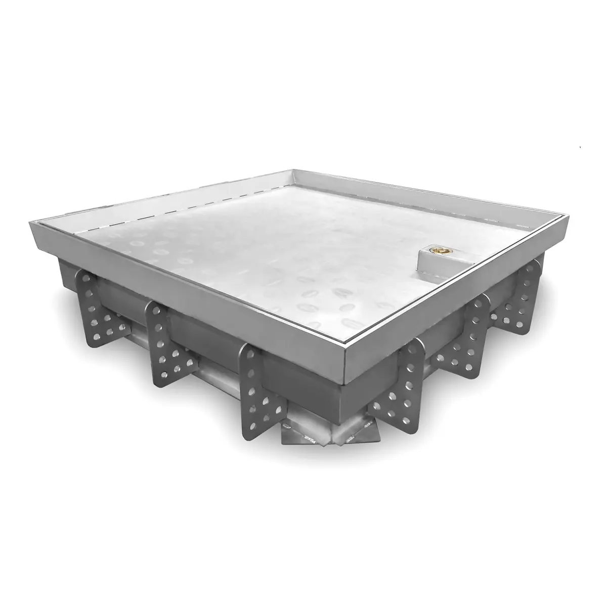 Tampa de inspeção profissional em aço inoxidável com cobertura para paralelepípedos ou concreto