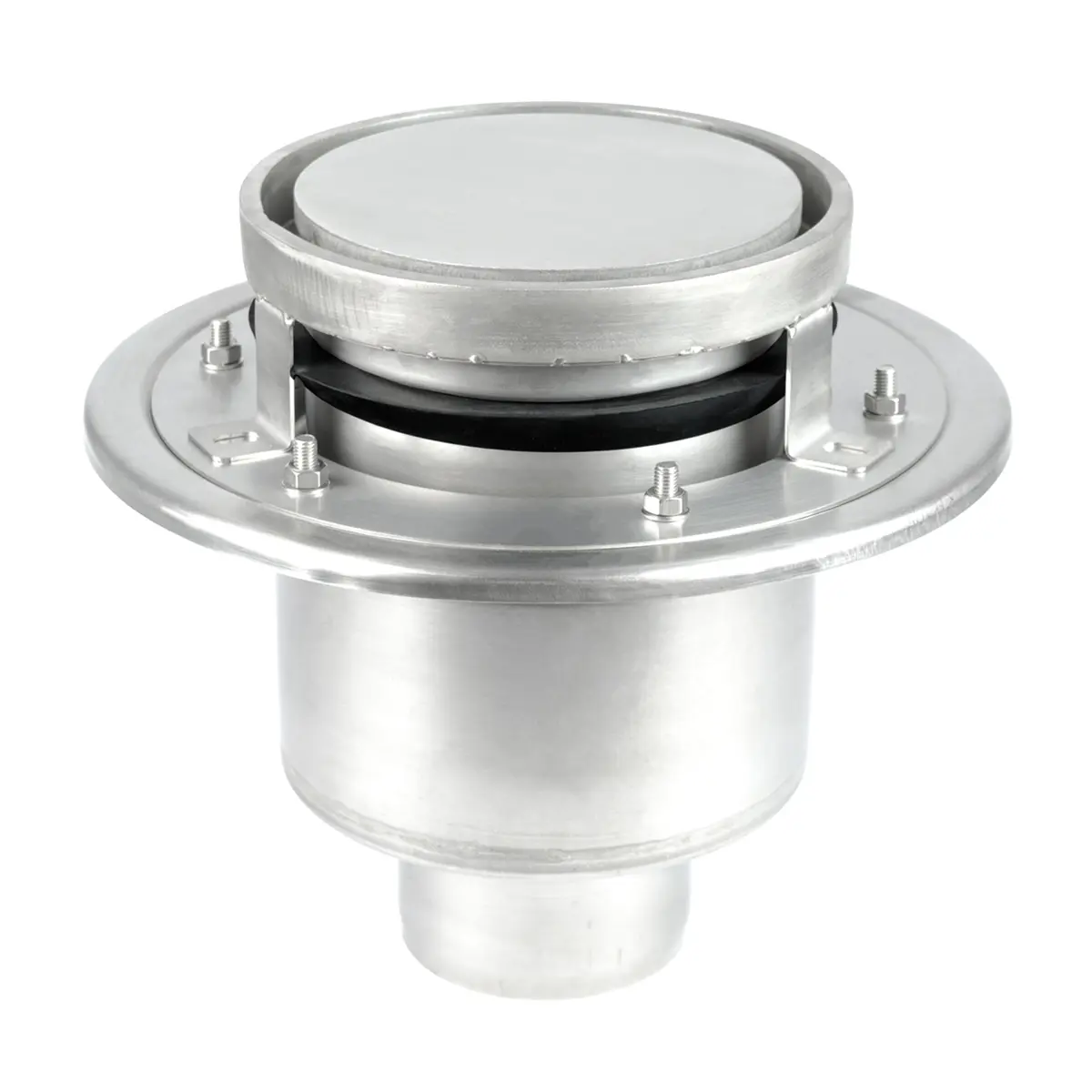 Ralo inferior redondo de duas partes com tampa de placa