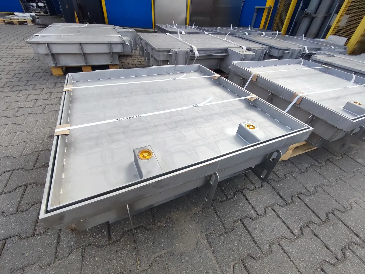 Tampa de aço inoxidável, profissional, de peça única, com tampa para pavimentação ou pedra