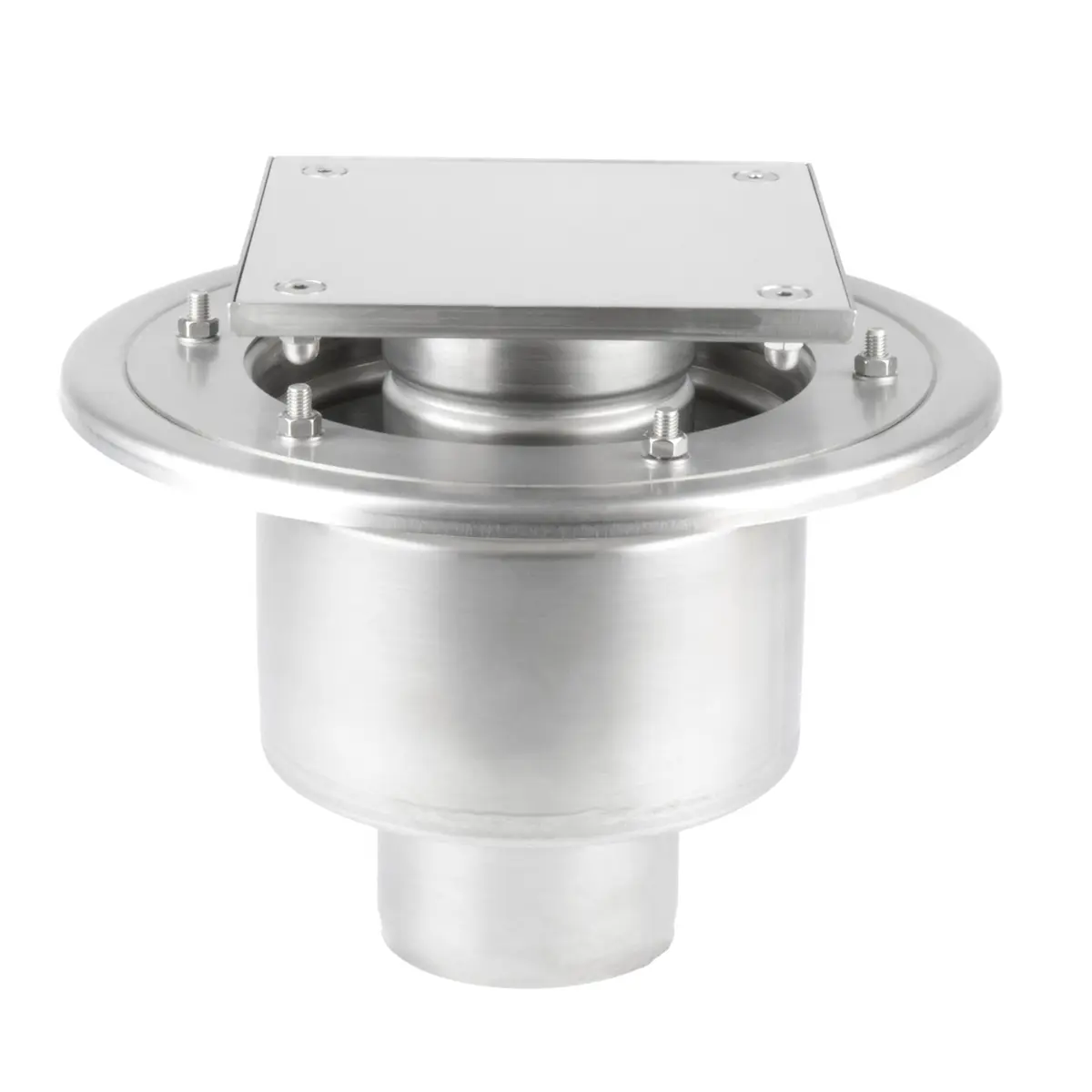 Tampa de inspeção em aço inoxidável de duas partes com cobertura de placa