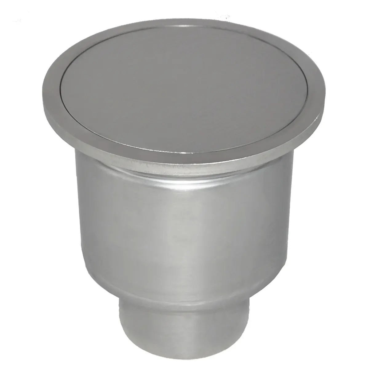 Dreno vertical redondo com tampa de placa selada