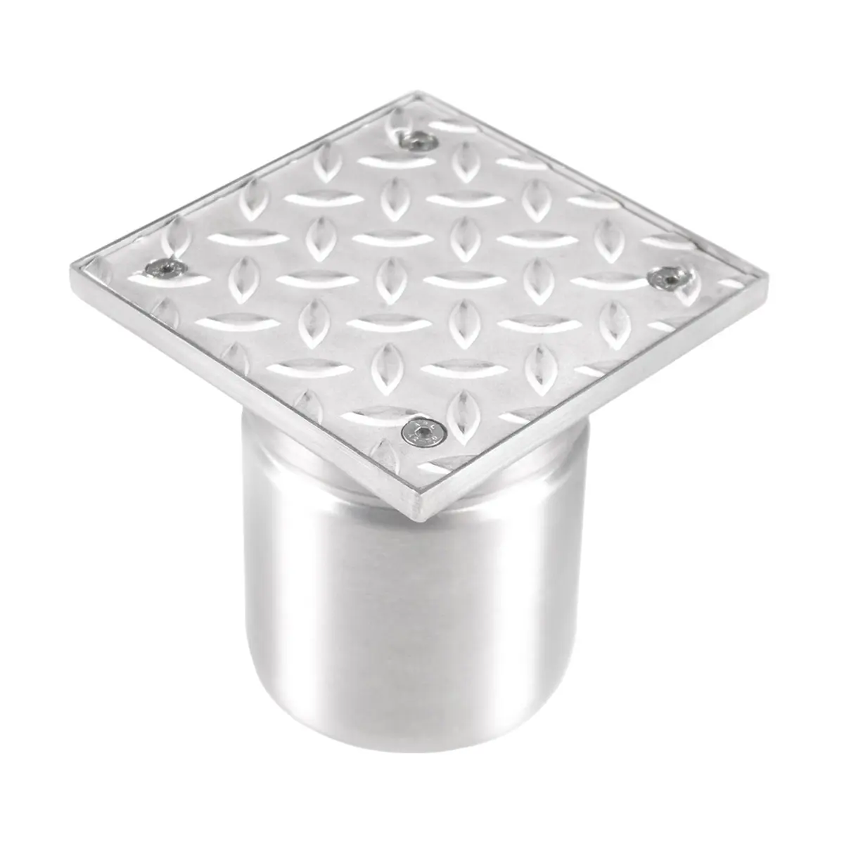 Inspeção vertical em aço inoxidável com tampa estriada