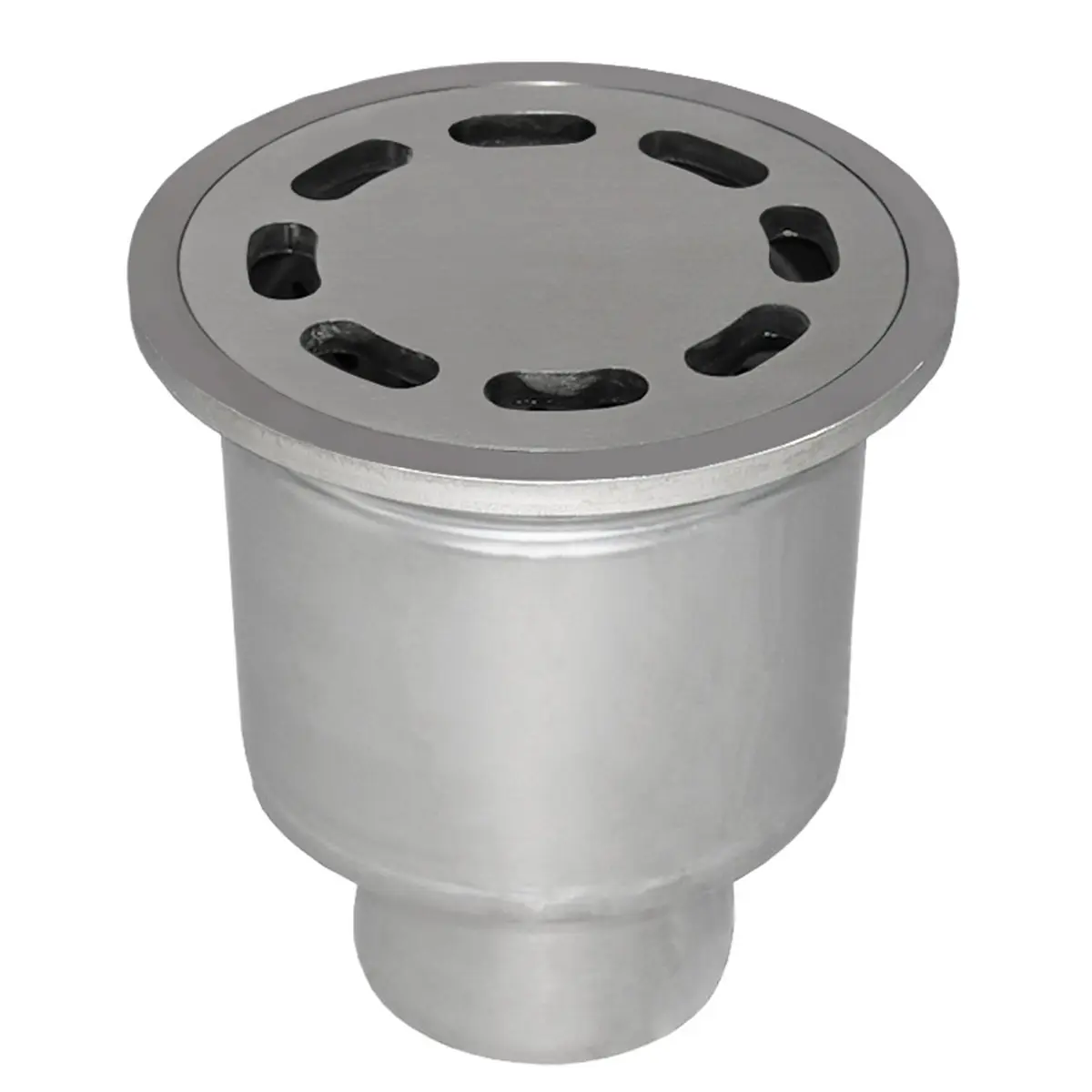 Ralo vertical redondo com tampa de placa perfurada