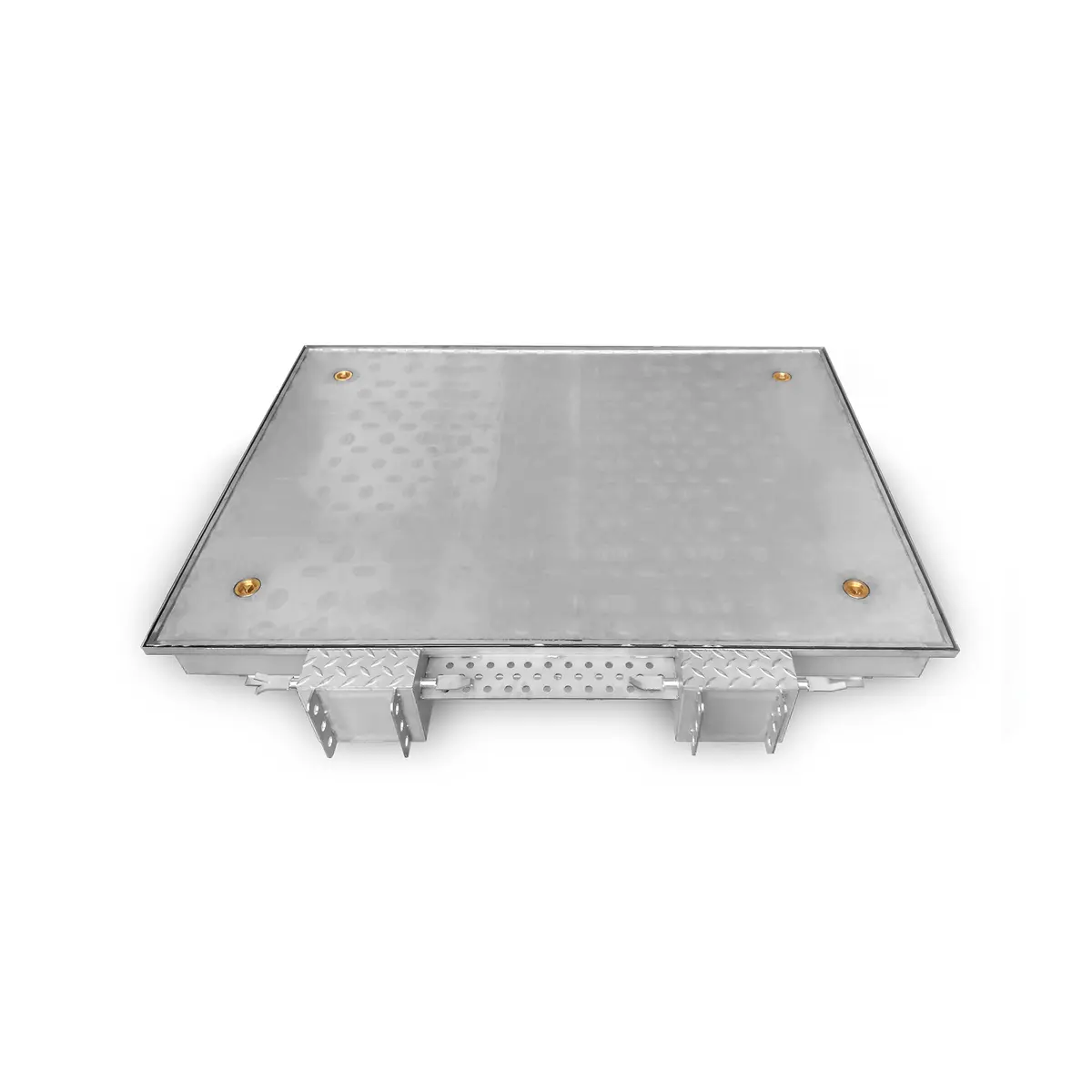 Tampa de inspeção em aço inoxidável, profissional, para preenchimento com resina ou asfalto