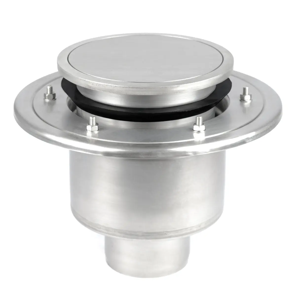 Ralo vertical redondo de duas partes com tampa vedada