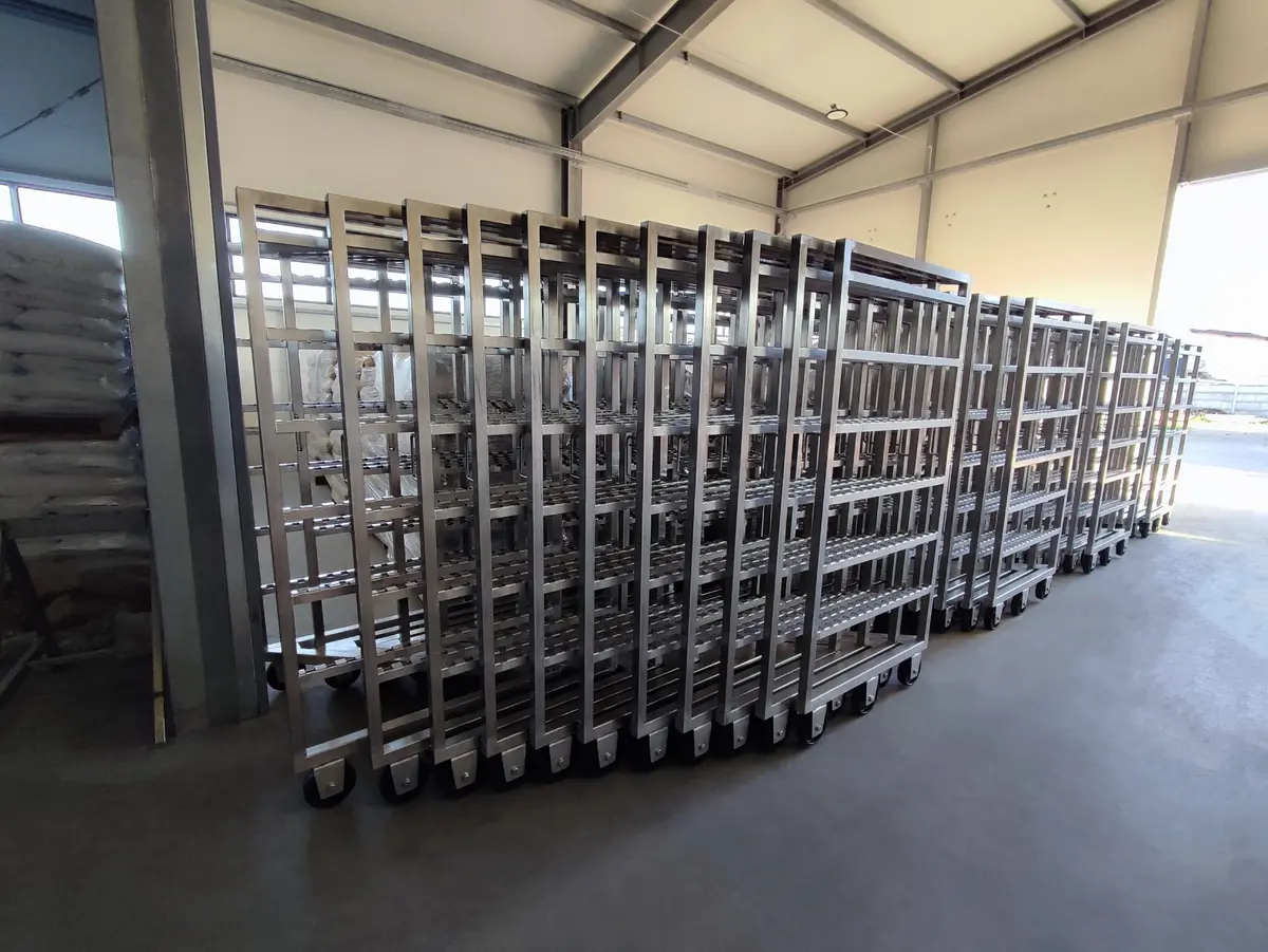 Carrinhos de defumação em aço inoxidável