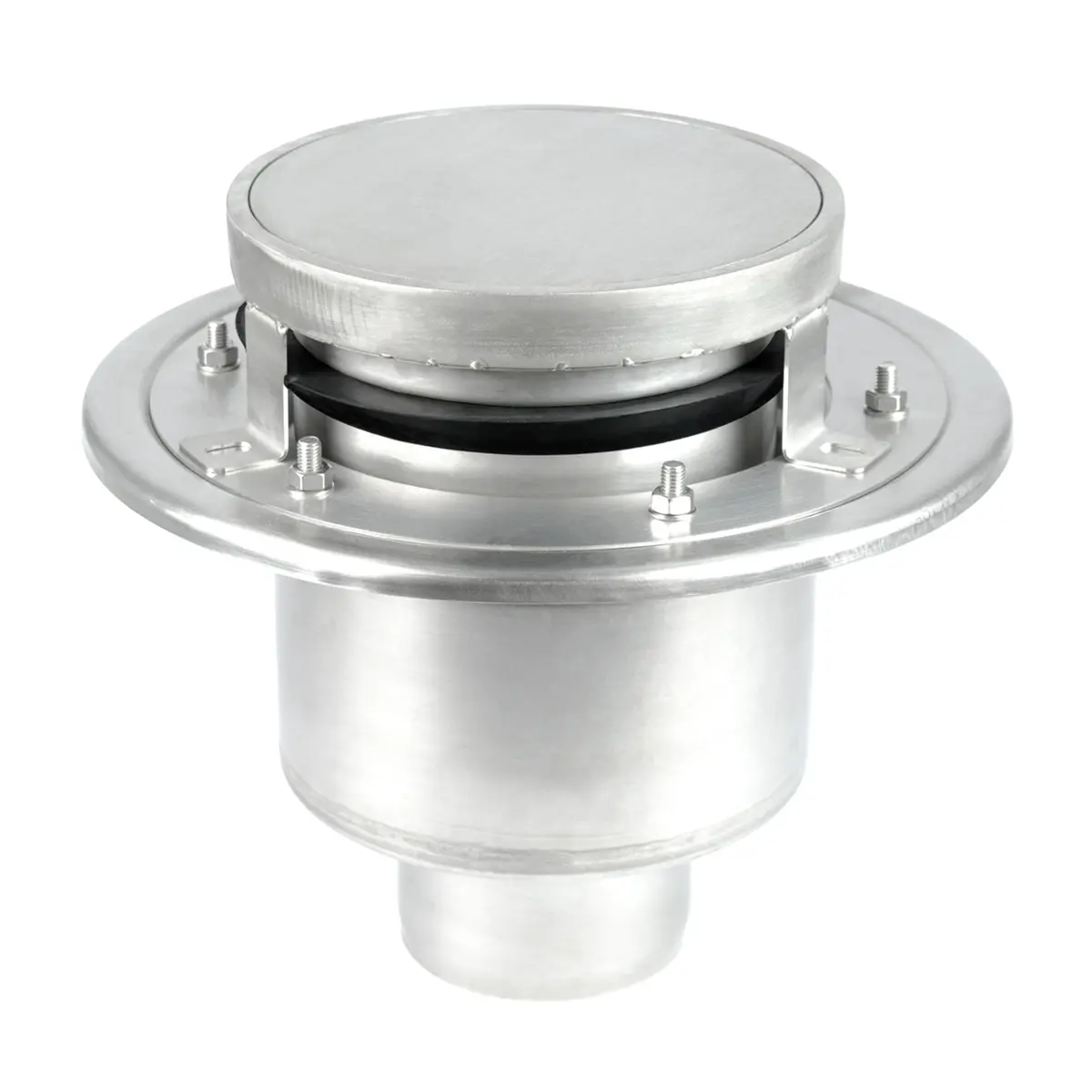 Ralo inferior redondo de duas peças com tampa vedada