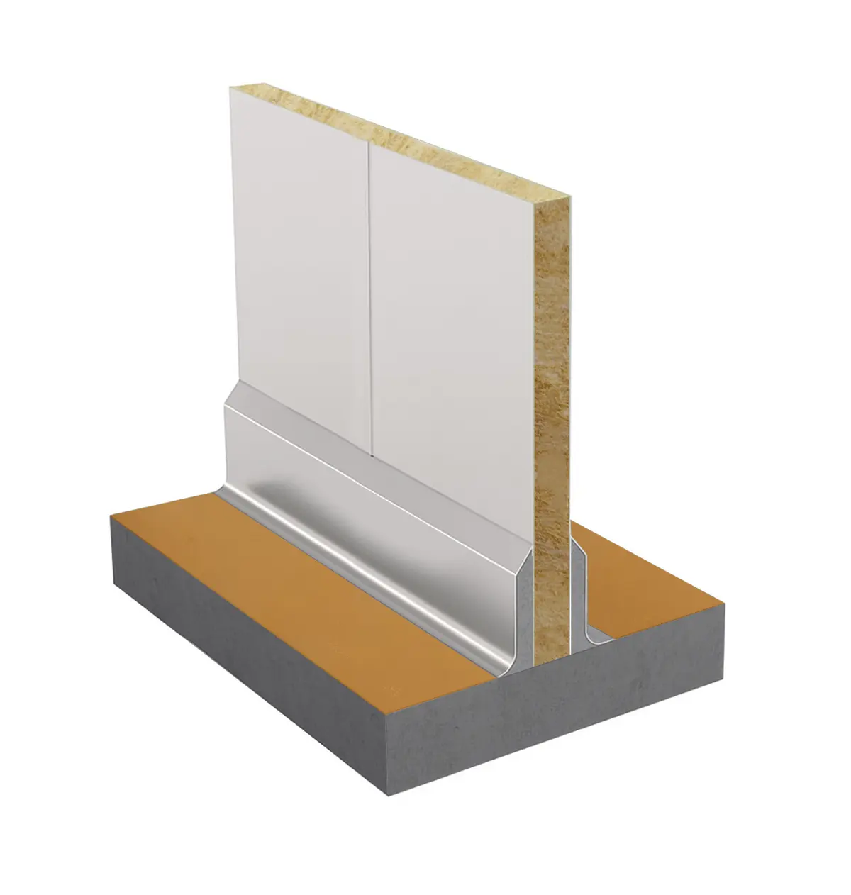 Rodapé de aço inoxidável Clip-On