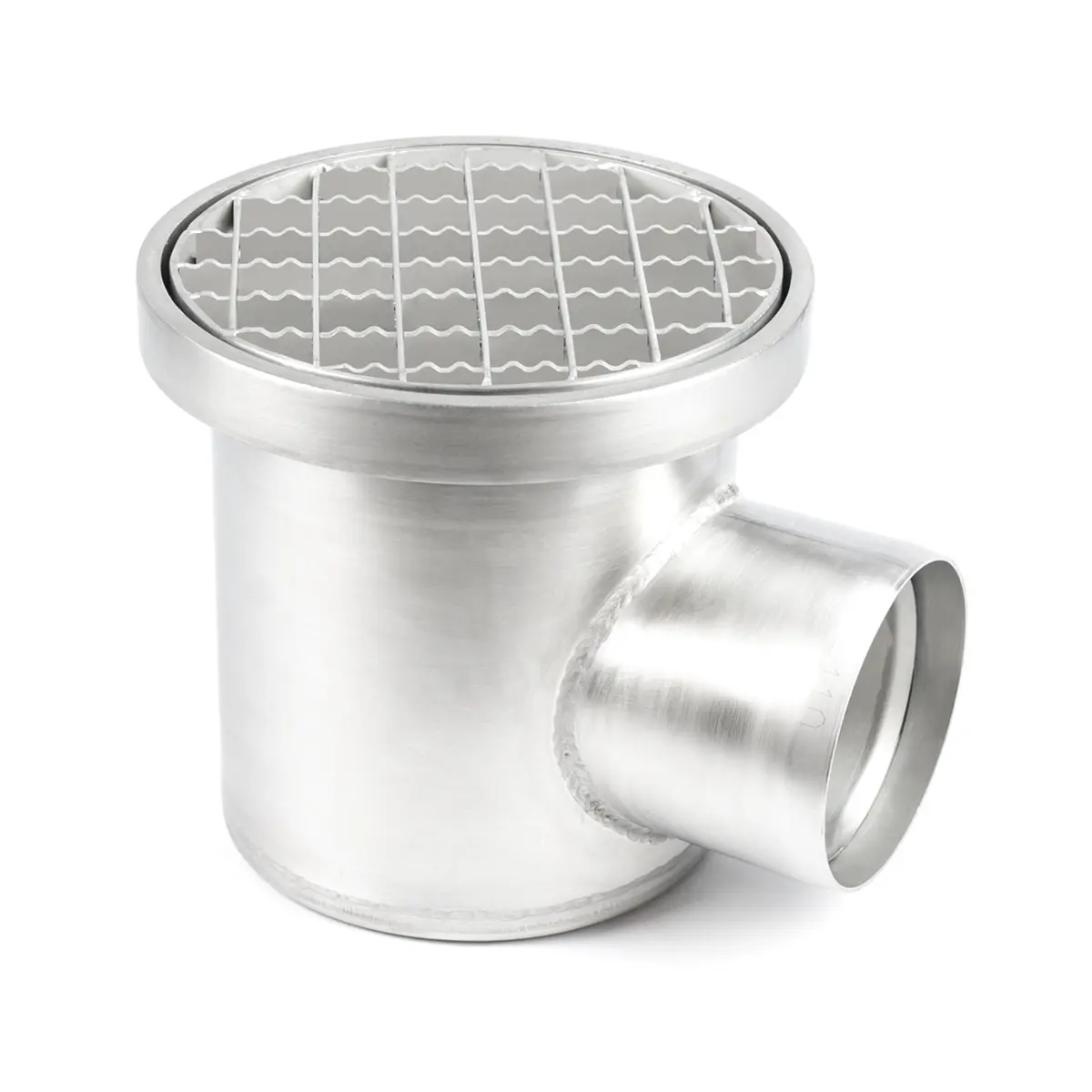 Entrada lateral redonda com tampa antiderrapante