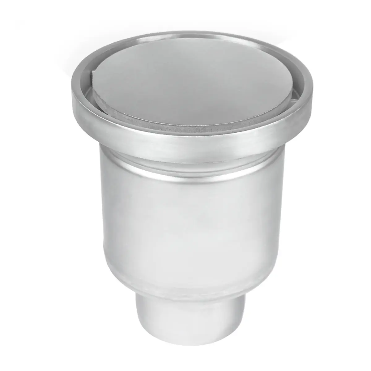 Dreno vertical redondo com tampa de placa